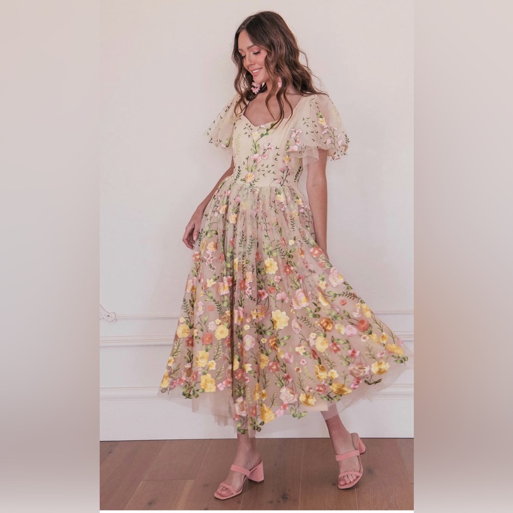 JessaKae Blushing Flora Tulle Dress